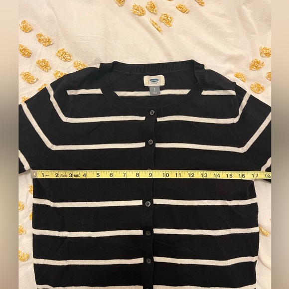 Old Navy Striped Cardigan Black and White - Picture 4 of 6